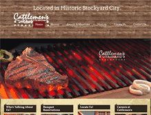 Tablet Screenshot of cattlemensrestaurant.com